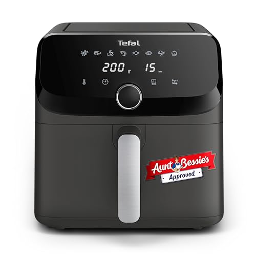 Tefal Easy Fry Mega Air Fryer, 7.5L Capacity (Serves Up to 8), 8 Preset Cooking Programs, Compact Design, Energy-Efficient, Dishwasher-Safe Basket, Coal Grey - EY855HG0