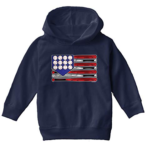 Haase Unlimited Baseball American Flag - USA Toddler/Youth Fleece Hoodie2