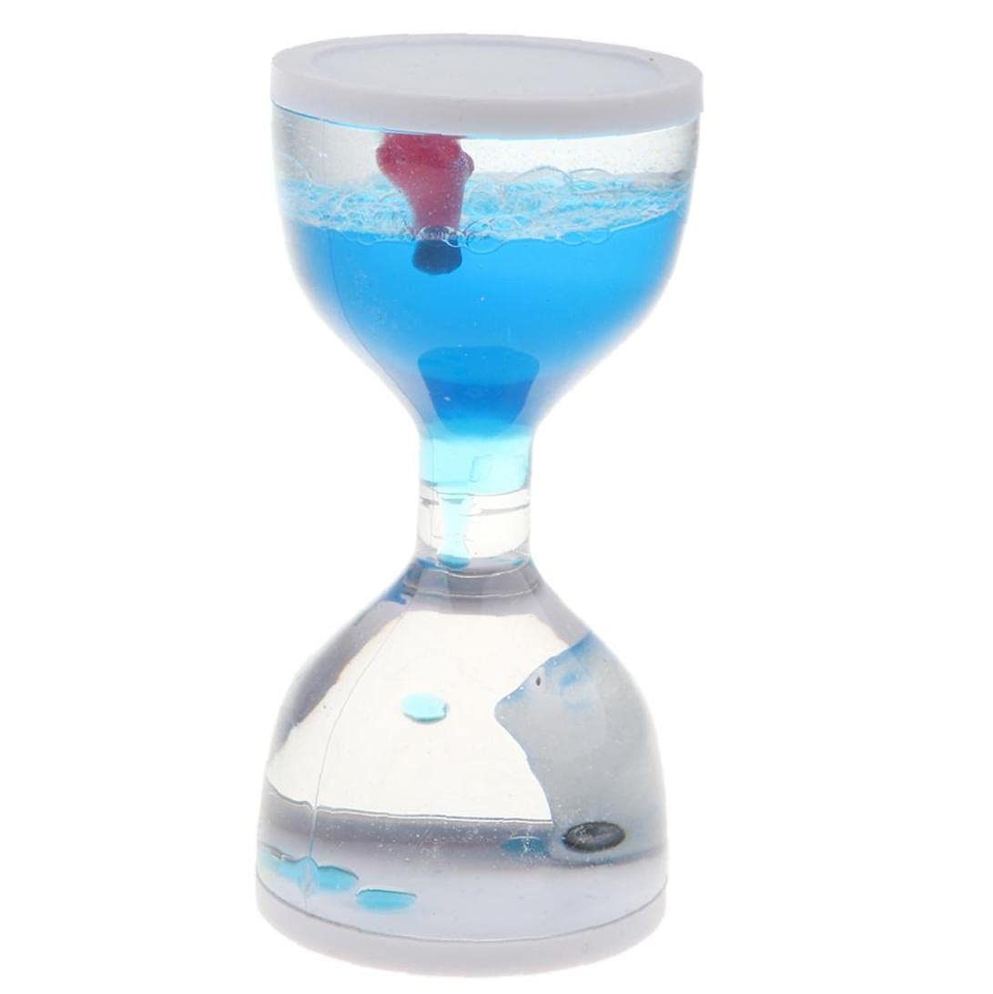 Tossper 1Pc Dolphin Liquid Motion Bubbler Timers Desk Sensory Toy Visual Bubble For Office Desktop Decor Xmas Gifts