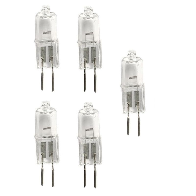 JZLBBC 5Pcs G6.35 Capsule Bulb Halogen Light Bulbs Gy6.35/G6.35 Halogen Bulb 24V 35W 50W 75W 100W 150W 250W Bi-Pin Warm White,50W