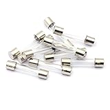 MOONLIGHT-TECH 20Pcs 6x30mm Glass Fuse 0.2A Cartridge Fast Blow Tube 250V for Power Strip Experiment