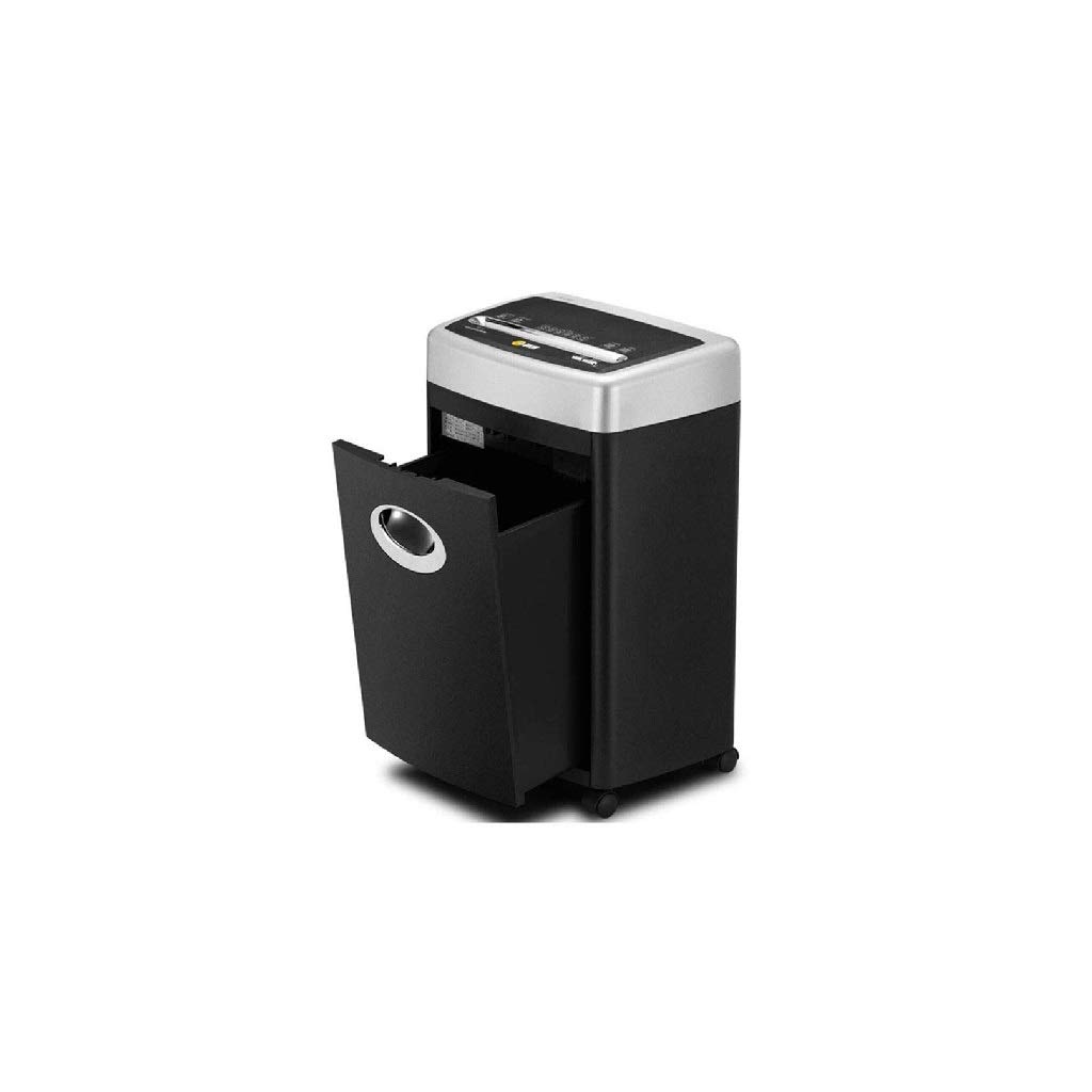 Negro Shredder -Alta Seguridad Micro-Cut Trituradora de Papel con arrancamiento Cesta, Negro