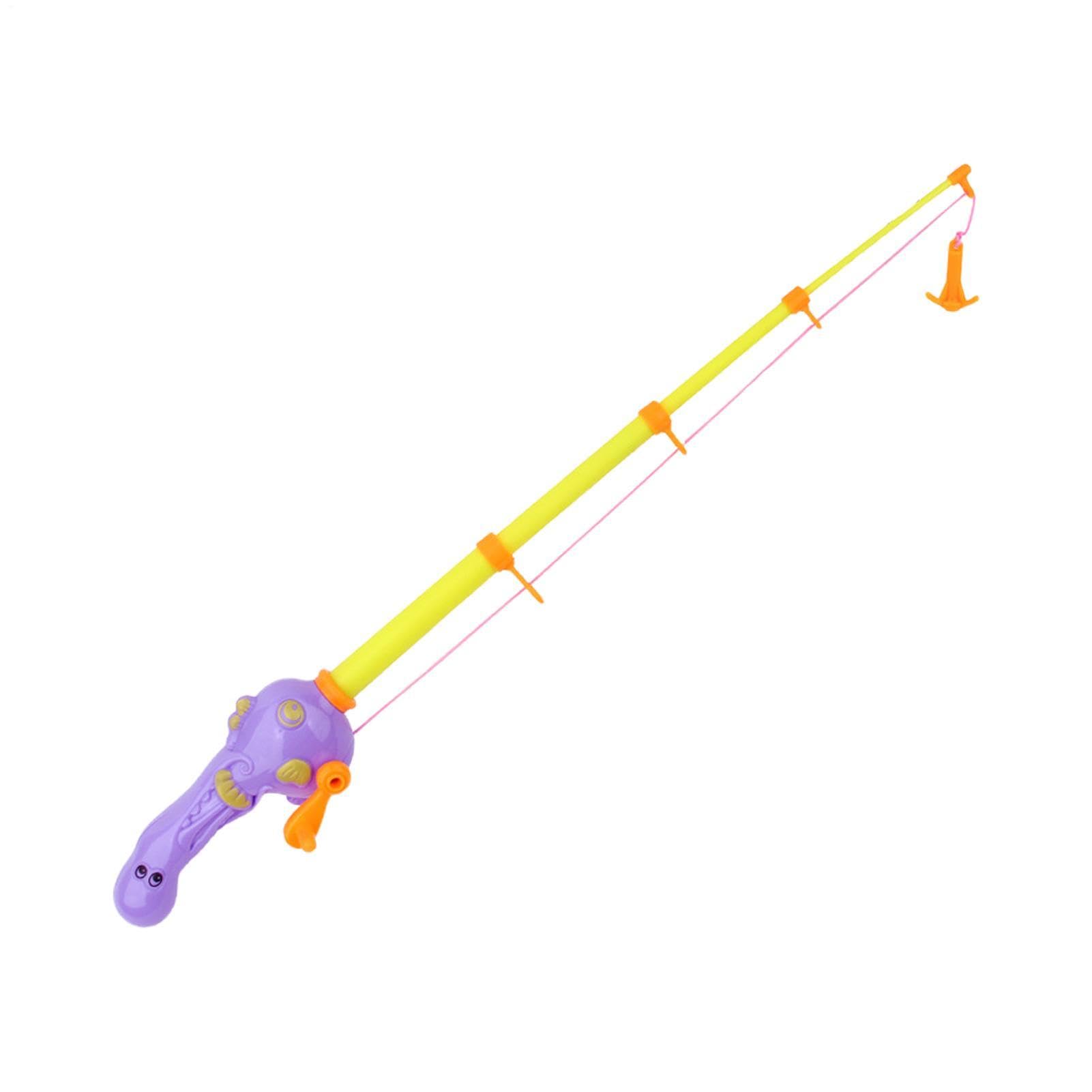 Kids Pretend Fishing Pole – Colorful Magnetic Rod Set, Compact 17-20cm | Friendly Lightweight Durable Bath Pool Toy Creative Learning Game Early Childhood Entertainment Hand Coordi