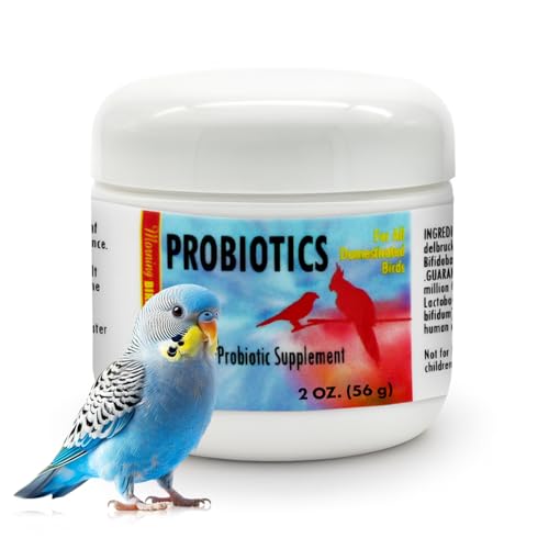 Morning Bird Probiotics for Birds 2 oz – Digestive Health Supplement Supporting Gut Balance, Nutrient Absorption & Immune Support – Easy Mix Powder Supplement for All Bird Species