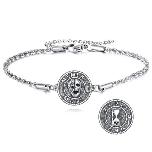 Santa Muerte St Michael Bracelet 925 Sterling Silver Bracelet la santa muerte Jewelry Gifts for Men Women