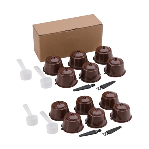 12 uds, Pack 12 Cápsulas Filtros de Café Recargable Reutilizable para Cafetera...