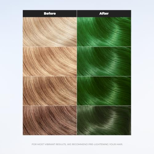Image of XMONDO Color Super Green Depositing Mask, Hair Dye, 8 Fl Oz | Semi-Permanent, Infused with Bond Booster & Hyaluronic Acid for Nourishment, Revitalization & Repair, Vegan Formula