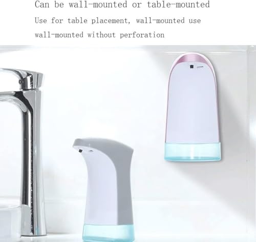 Dispensador automático de jabón, bomba sin contacto para jabón de manos y desinfectante, botella con sensor de 380 ml, fácil recarga, diseño ergonómico para baño y cocina