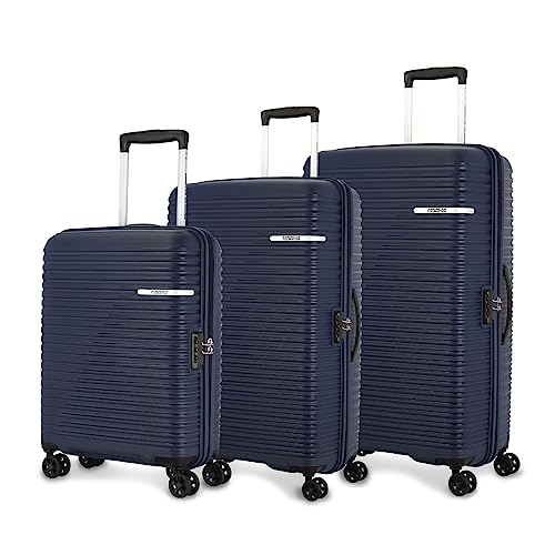 Image of American Tourister Liftoff 3PC Set Polypropylene (PP) Hard 8 Wheels Spinner Luggage 49cms /Suitcase /Trolley Bag for Travel (Mid Blue)