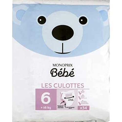Monoprix bébé Les Culottes taille 6 : +16 kg - Le paquet de 34