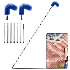 Flamorrow Dachrinnen-Reinigungsbürste 2,5m mit 2 Bürstenköpfen