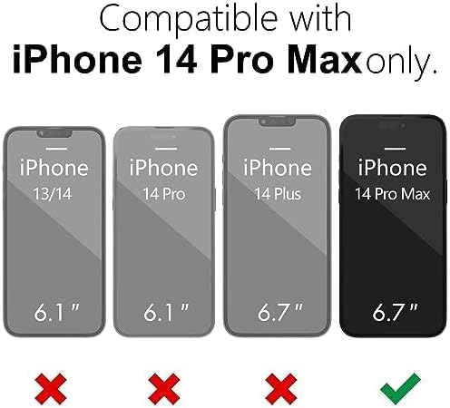 oakxco for iPhone 14 Pro Max Wallet Case with Credit Card Holder, Magnetic RFID Slim Folio Book Flip Leather Phone Case for Women Men Girl, Cute Soft Silicone Rubber Shockproof Cover, Red