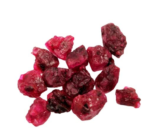 Natural (Bixbite) Red Beryl Raw Rough Loose Gemstone Lot Genuine Red Bixbite Beryl Raw Rough Gemstone Lot (42)