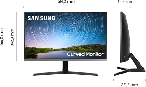 Monitor CR50 (C27R502), Curvo (1800R), 27", 1920x1080 (Full HD), VA, 60 Hz, 4 ms, FreeSync, HDMI, D-Sub, Ingresso Audio, Flicker Free, Eye Saver Mode, Dark Blue Gray - Monitor - Immagine 1