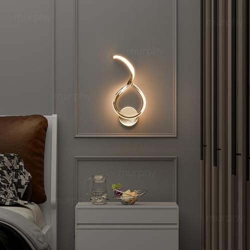 Image of Murphy Luxora Elegant LED Wall Lamp for Home - 2 Years Warranty - Modern Aluminium Light with 3 Color Modes (French Gold, Pack of 2)