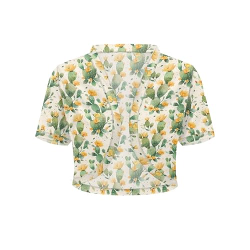 Image of Womens Short Sleeve Cardigans Lightweight Summer Cardigan Trendy Bolero Shrug Cute Floral Cardigan Sheer Bolero