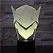 Produktbild 3D Illusionslampe Led Nachtlicht Usb Shimada Genji Maske Jungen Kind Kinder Baby Geschenke Dekorative Fps Spiel Ow Overwatch Tischlampe Nachttisch