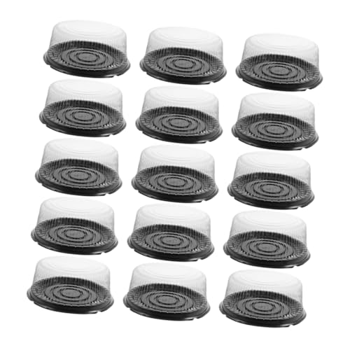 Ciieeo 20pcs Reusable Plastic Round Cake Boxes Lids Large Cheesecake Container