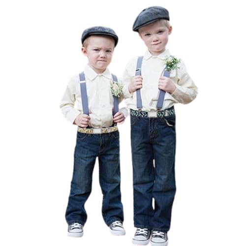 Pack de 3 cinturones elásticos para niños con práctica hebilla magnética y diseño de estrellas 6