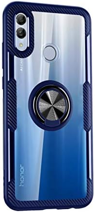 SORAKA Case for Huawei P Smart 2019/Honor 10 Lite with 360 degree rotation Ring Stand Soft Slim Fit Silicone Case Shockproof Anti-fingerprint Case with Metal Plate for Magnetic Car Phone Holder