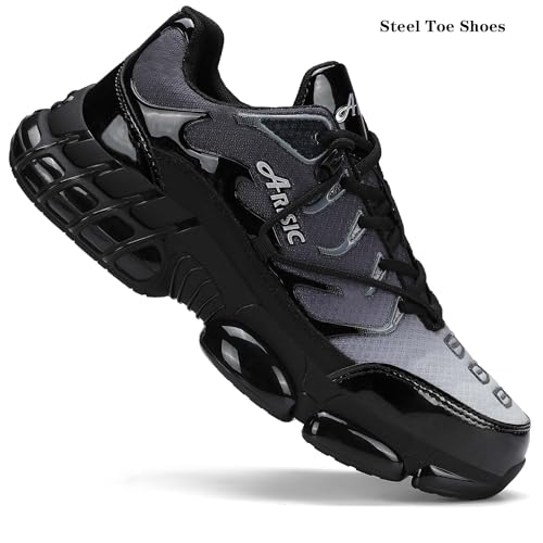 Image of KCVTD Steel Toe Shoes for Women Safety Work Sneakers Lightweight Non Slip Work Shoes Comfortable Composite Toe Slip Resistant Casual Walking Sneakers