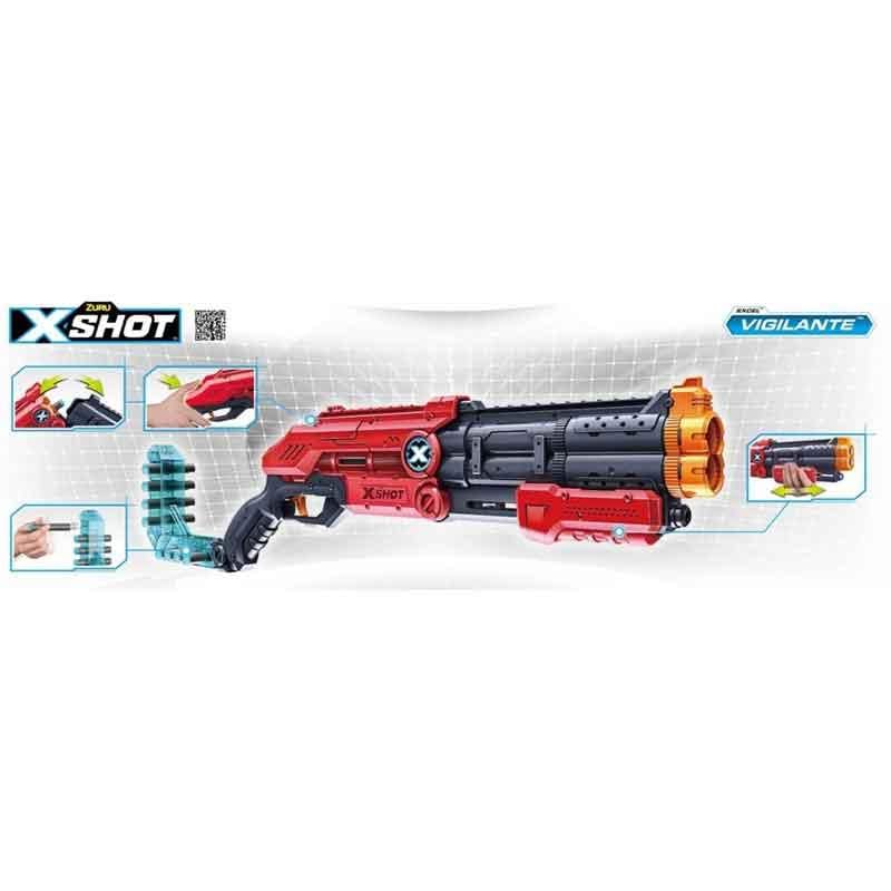 Rifle vigilante x shot | 24 dardos : Amazon.es: Juguetes y juegos
