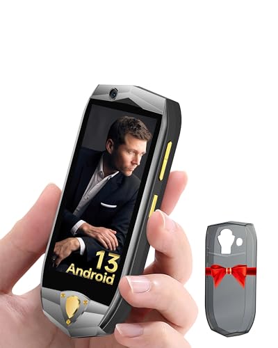 OUKITEL K16 Móvil Pequeño 3,5 Pulgadas - Android 13 Smartphone pequeño, 14GB(8 GB + 6 GB) RAM+128GB ROM, Batería 3050mAh, Cámaras 48MP+ 8MP, NFC/Face ID/OTG/GPS/4G Dual SIM
