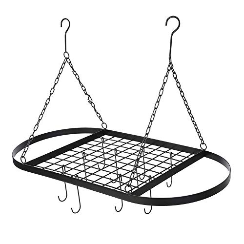 Yosoo Health Gear Keukenrekken met 10 haken Pot Pan Rack Zwart voor Keukenkast Pantry Deksels, Schalen, Teller, Kast… - Image 6