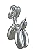 Zeckos 10 in. Silver Metallic Finish Balloon Dog Animal Art Sculpture