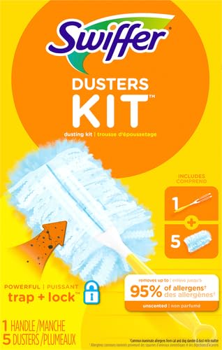 Image of Swiffer Dusters Starter Kit, Kit Includes 1 Handle and 5 Dusters (Pack of 6)