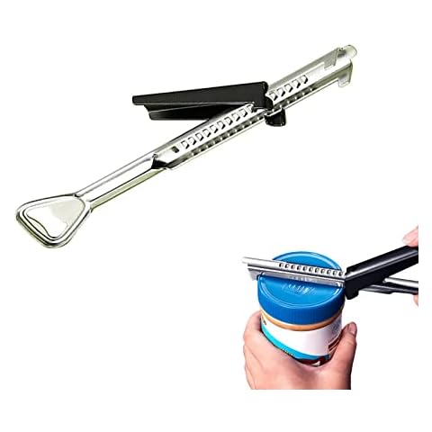 Jar Opener for Weak Hands, Jar Opener for Seniors with Arthritis, Adjustable Multifunctional Stainless Steel Can Opener Jar Lid Gripper, with Bottle Cap Openers Kitchen Gadgets Fit for Most Bottles Cover