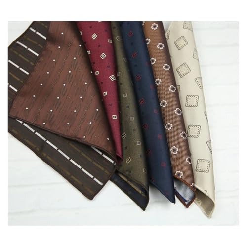 Pañuelo de bolsillo para hombre con sofisticados puntos marrones estilo formal 4