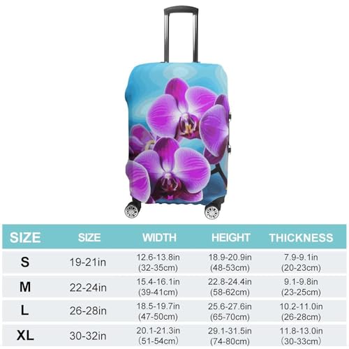 Beautiful Orchid Printed Luggage Cover Protector, Fits 18-32 Inch Luggage2