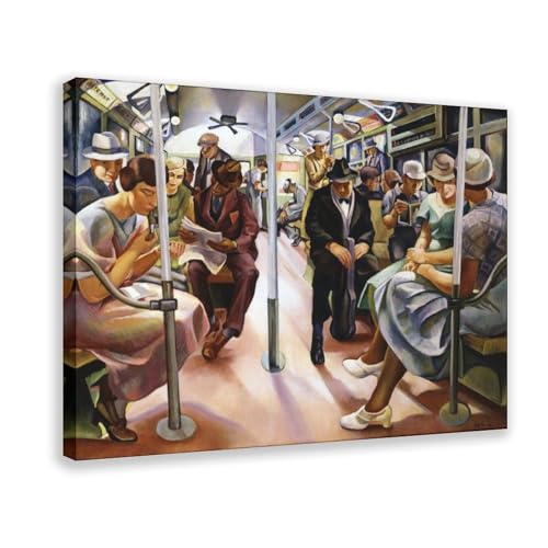 Toile Subway New York City Lily Furedi affiche vintage déco américaine poster mural encadré