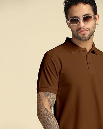 Image of VastraVibes Men's Polo Regular Fit T-Shirt