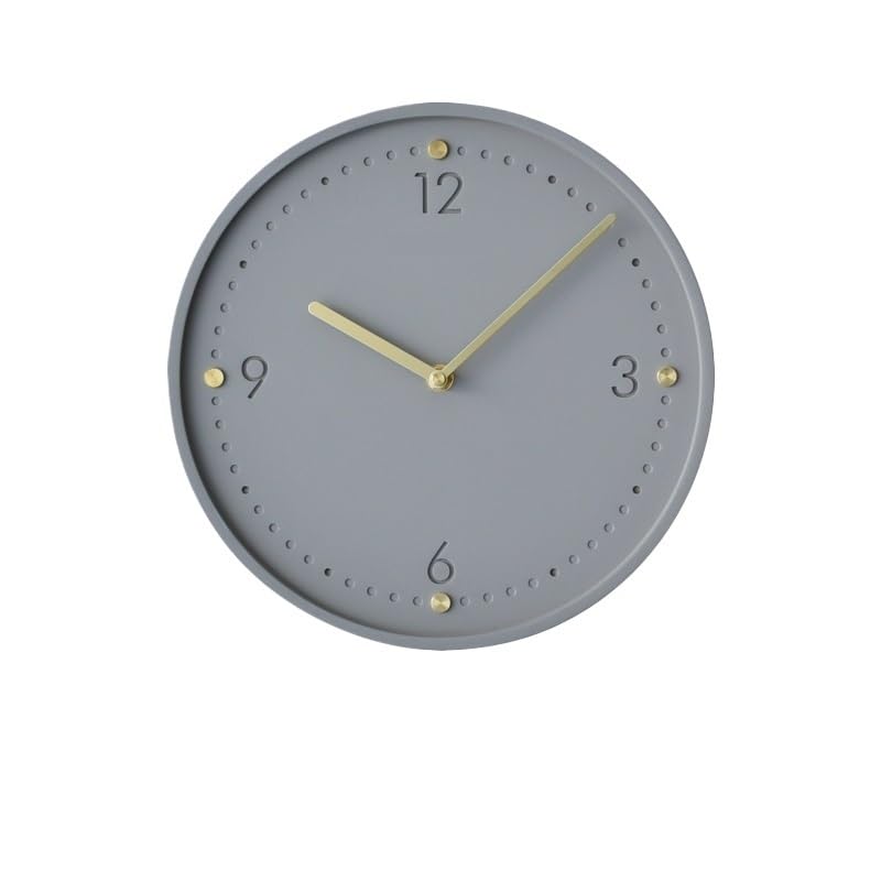 Horloge murale en ciment pour decoration de cuisine epuree et loft contemporain