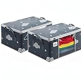 Cajas de Almacenaje Juguetes Infantiles 50L (Pack 2) Organizadores con Asas Reforzadas, Armario o Debajo de la Cama.