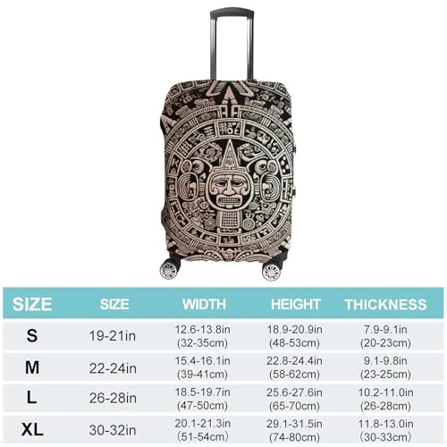 Mayan Calendar End of The World Printed Luggage Cover Protector, Fits 18-32 Inch Luggage2