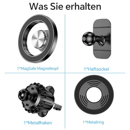 Coolpow Handyhalterung Auto für Magsafe Autohalterung【20x N55 Magnet】Handy Halterung Auto Zubehör Innenraum【360° Drehbar】Magnetische Auto Handyhalterung Lüftung für iPhone 16 15 14 13 12 Magsafe Hülle