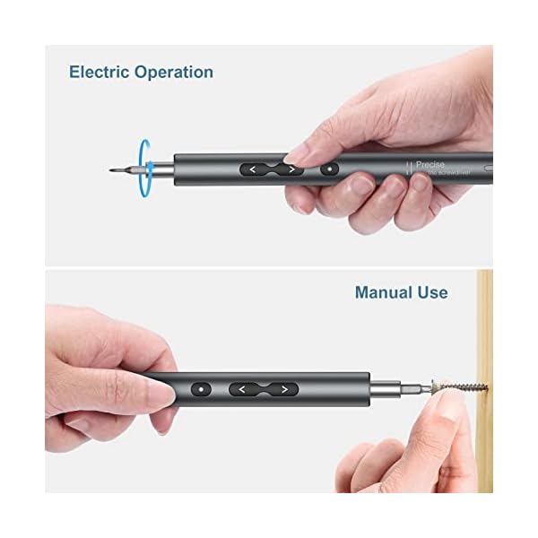 Neueste Mini Elektrischer Schraubendreher Set, 2 in 1 Präzisions Power Schraubendreher Set, Feinmechaniker Schraubenzieher, Elektroschrauber mit LED-Leuchten für Telefon,Uhren,Laptop – Bild 7