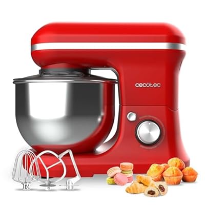 Cecotec Batidora Amasadora Cecomixer Merengue 5L 1200 Rojo, 1200 W en 6 Niveles, 5 Funciones, Movimiento Planetario, Diseño Elegante, Bol de Acero de 5 L y Accesorios para Batir y Amasar | Ya disponible en tu tienda friki favorita! En mundofriki.es!