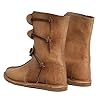Cachorro 1 Pair Medieval Round Toe Flat, Vintage Viking Renaissance Boots, Steampunk Retro Men's PU Leather Ankle Boots, Fashion Lace Boots,Khaki,44 #1