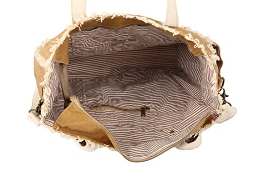 Bolso bandolera grande de lona reciclada para mujer miniatura 3