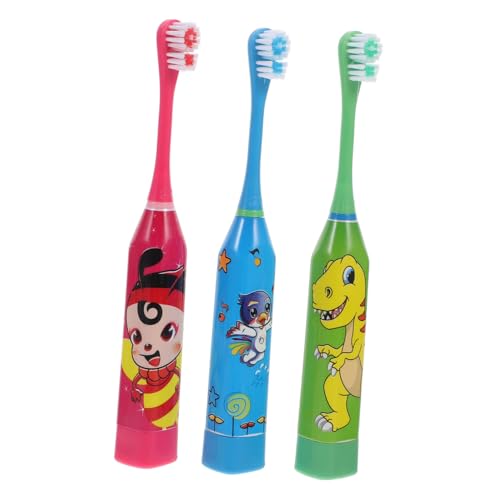 Homoyoyo Cepillo de Dientes Eléctrico Infantil Colores Surtidos con Cabezales Suaves y Pilas Diseño Portátil y Seguro para Protege Encías y Facilita Limpieza Completa