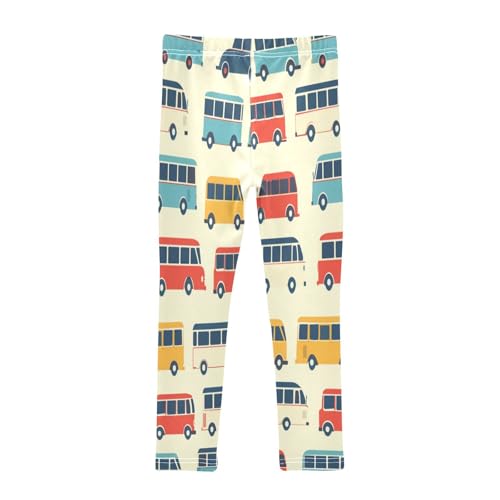 Toddler Girls Leggings Printed Yoga Pants Leggings Colorful Bus for Kids2