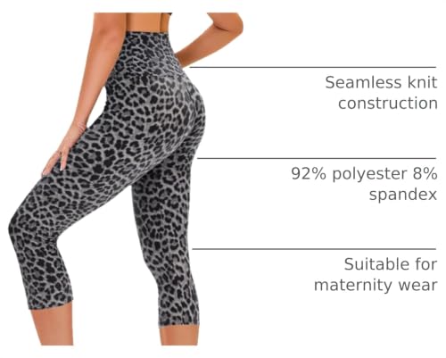Image of TNNZEET Capri Leggings for Women - Tummy Control High Waisted Soft Yoga Pants for Gym Workout
