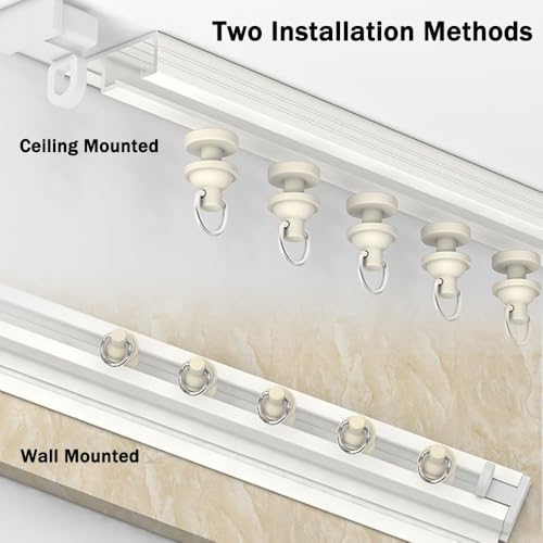 Tringle de séparation sans perçage pour rideau de plafond noir - 6