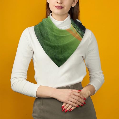 25" Square Head Scarf Baseball Field Lightweight Silk Scarf for Women Boho Neckerchief Soft Satin Bandanas Fashion Neck Scarves Silk Headwear for Bag Hair Scarves Gift 6