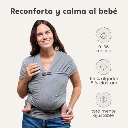 Variante de CuddleBug fular portabebes Talla Única (Gris)