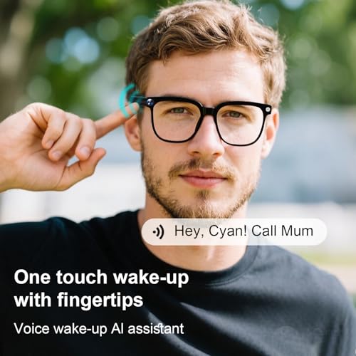 Image of Camera Glasses 800W 1080P HD Video Recording Glasses, Anti-Blue Light & UV Polarised Lenses, Real Time Translation(139 Languages), AI Voice Control，Unisex Bluetooth Smart Glasses for Outdoor Sports